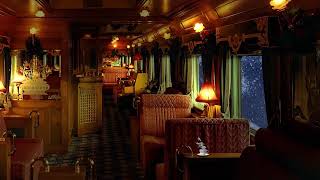 Cozy Train Cabin Ambience with Blizzard and Train Sounds [upl. by Rivkah894]