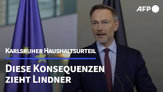 Karlsruher Urteil Lindner sperrt Wirtschaftsplan des Klimafonds  AFP [upl. by Savil]