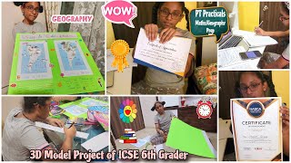 Star Got 2 CERTIFICATES From School😍ICSE 6th GraderGeography 3D Model Project MakingPT Practical [upl. by Coster]