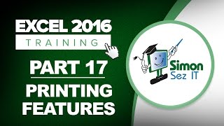 Excel 2016 for Beginners Part 17 How to Print and Use Printing Features in Excel 2016 [upl. by Annayrb]