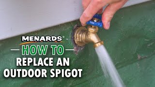 How To Replace an Outdoor Hose Spigot  Menards [upl. by Aihcats]