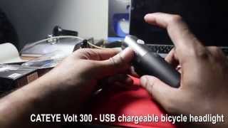 CATEYE Volt 300  USB chargeable bicycle headlight [upl. by North]