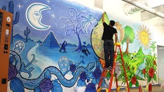 Hispanic Heritage Mural Timelapse by After Skool [upl. by Crooks]