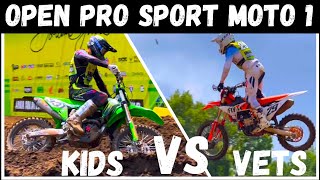 Can the Vets Beat the Kids at Loretta Lynn’s Open Pro Sport Moto 1 Raw [upl. by Bethel348]