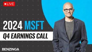 🔴WATCH LIVE Microsoft Q4 2024 Earnings Call  MSFT [upl. by Whiffen]