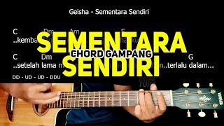 Geisha  sementara sendiri chord gitar dan lirik [upl. by Ahsekar465]