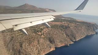 Landing at the Crete  Chania Airport CHQ [upl. by Pich]