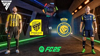 KBenzema Vs CRonaldo  AlIthaed Vs AlNassr  EA FC25 Full Match PC Gameplay 4K60 [upl. by Ybba]