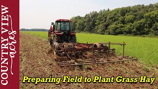 Disc Harrowing Field Preparing it to plant with Grass Hay [upl. by Nasya]