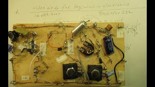 Beginners 1 transistor audio or HF amplifier The grounded emitter schematic 2 times showed [upl. by Lantz671]