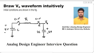 RC circuits with initial conditions and switches  plot output waveform vs time [upl. by Alohcin]