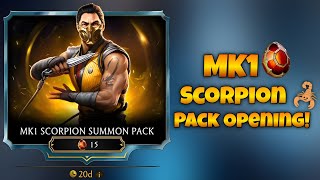 Mk Mobile MK1 Scorpion Summon Pack Opening Spending 4k Dragon Krystals [upl. by Dawaj]