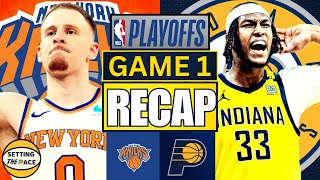 New York Knicks Outlast Indiana Pacers in Game 1 Officiating amp Haliburton the main reason for loss [upl. by Enomyar338]