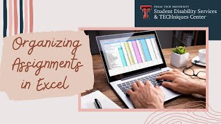 Organizing Assignments in Excel Beginning of the Semester Success [upl. by Olly]