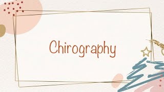 Welcome to Chirography [upl. by Ahsikit]