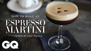 How To Make An Espresso Martini With Patron XO Tequila  Cocktail  GQ [upl. by Sukin]