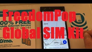 FreedomPop Global SIM Kit 700MB Testing Web Maps Music Speed Test [upl. by Diann365]