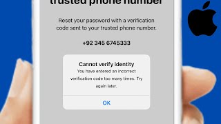 How To Fix Cannot Verify Identity You Have Entered An Incorrect Verification Code Too Many Times [upl. by Batholomew694]