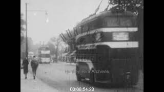 Following Trams around in Hull UK 1930s  Film 1033112 [upl. by Vedis]