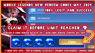 no limit Mobile Legends Redeem Codes May 26 2024  ML Redeem Codes Today MPLPH S13 Playoffs [upl. by Aretahs]