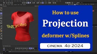 How to use Projection deformer with Text Spline in Cinema 4D 2024 MaxonVFX ​ [upl. by O'Donnell]