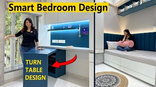 Bedroom Interior Design 10x10  Bedroom Design Ideas for small rooms Smart Study Table design ideas [upl. by Bocaj952]