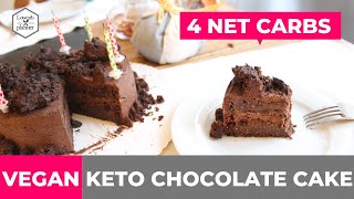 VEGAN KETO Birthday Cake 4 NET CARBS [upl. by Petulia]