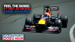 Feel the noise F1 Red Bull RB7 attacks Bathurst  LIQUI MOLY Bathurst 12 Hour 2023 [upl. by Lemrahc]