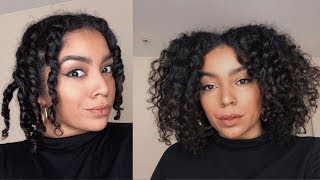 3 Strand Twist Out on Transitioning Hair  Actually Ashly [upl. by Adnirak]