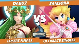 DHATL 2019 SSBU  Liquid  Dabuz Palutena Olimar Vs eU  Samsora Peach Smash Tournament LF [upl. by Nilrak]