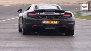 McLaren 12C w Akrapovic Exhaust  Loud Revs Start up Acceleration [upl. by Ybbil]