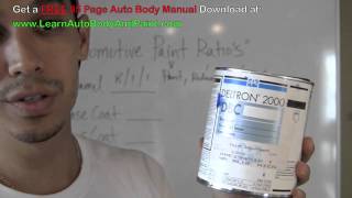 Automotive Paint Mixing Ratios  How To Mix Auto Paint  Mixing Car Paint [upl. by Glaser]