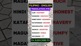 115 translation languagelearning tagalog english englishlearning education educational [upl. by Wolfram768]