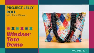 How to Make the Windsor Tote Bag  Free Pattern  Project Jelly Roll [upl. by Retsek]