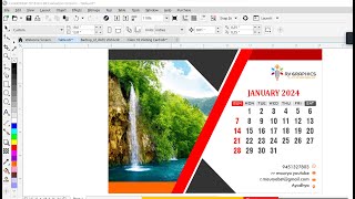 How to Table Calendar Calendar Design 2024 in CorelDraw [upl. by Akehsal]