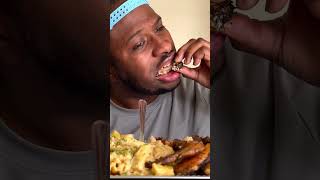 Baked Cajun Jerk Teriyaki Chicken and Blackened Chicken Alfredo Mukbang [upl. by Beattie]