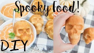 DIY Halloween Cheesy Skulls and Tomato Soup [upl. by Reade]