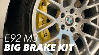 E92 M3 Big Brake Kit Install and Track Test Stoptech ST60 [upl. by Yrannav]