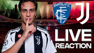 🔴 WATCH NOW EMPOLI vs JUVENTUS  LIVE REACTION [upl. by Alicul]