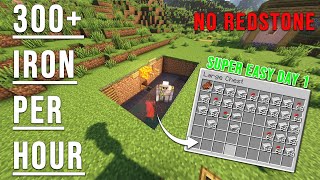 DAY 1 Simple Iron Farm Tutorial  Minecraft 120 JAVA NO Redstone [upl. by Mcnamee]