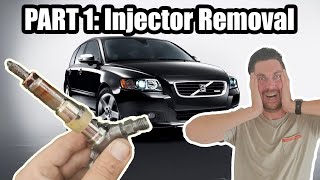 Project Volvo V50  Leaking Injectors Diagnosis and Removing  PART 1 [upl. by Yren303]