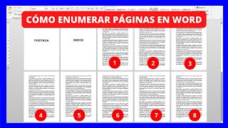 Cómo Numerar Páginas en WORD Y Desde Cualquier Página  2023 [upl. by Arocahs73]