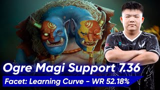 XinQ OGRE MAGI 736 HARD SUPPORT 5 Pos  Dota 2 Pro Gameplay [upl. by Notnil991]