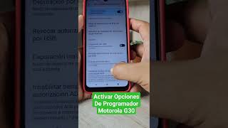 Activar Opciones De Programador MOTOROLA G30 Android 12 y 13 android motorola shorts [upl. by Sane]