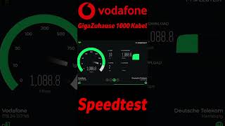 Vodafone GigaZuhause 1000 Kabel  Speedtest in Flensburg [upl. by Brunelle]