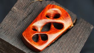 How to Carve a Maori Wooden PendantWoodcarvingWoodworking art—5 [upl. by Elbam]