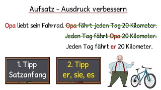 Ausdruck im Aufsatz verbessern  2 einfach umsetzbare Tipps [upl. by Cia]