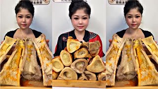 Buffalo bone marrow  Beef Bone Marrow MUKBANG ASMR part3 [upl. by Pallaten]