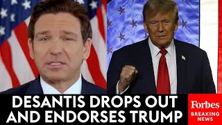 BREAKING NEWS DeSantis Drops Out Of Presidential Race And Endorses Trump [upl. by Ritch]