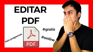 ✅ Cómo EDITAR un PDF Sin Programas  Modificar un PDF GRATIS 2024 [upl. by Anaed]